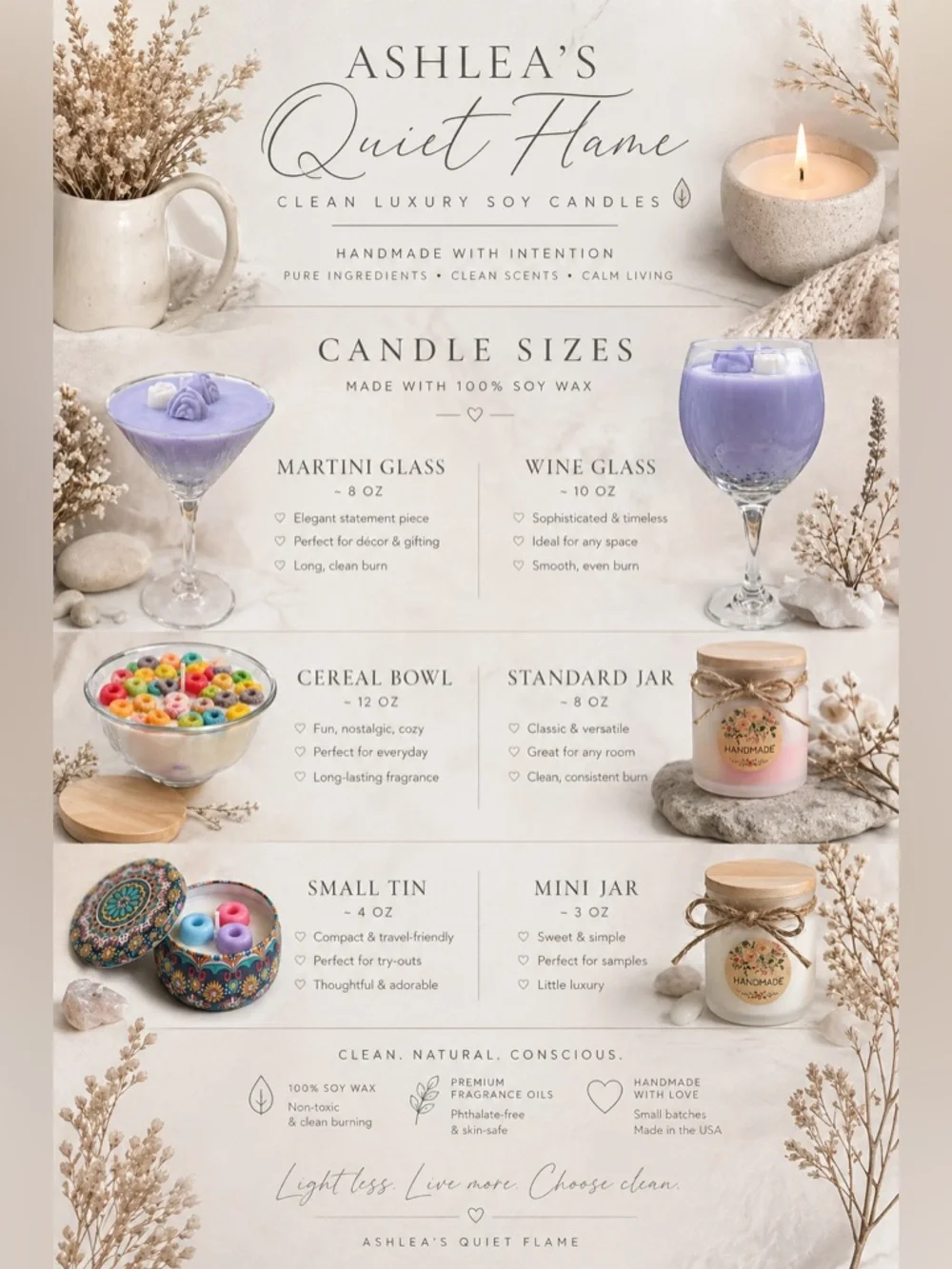 🧜‍♀️QUIET FLAME HOMEMADE GOODS BY ASHLEA & RONNIE 🧜🏼‍♀️
